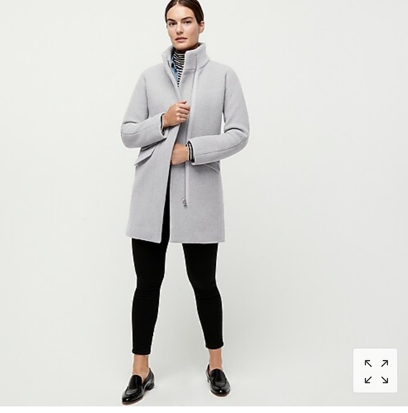 J. Crew Stadium Cloth Wool Cocoon Coat Grey - Picture 5 of 6